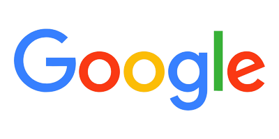 Google logo, white