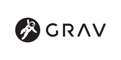 Grav logo, white
